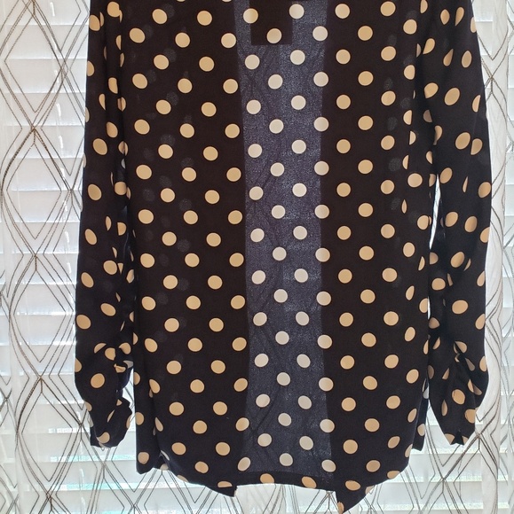 F21 Sheer Polka Dot Cardi/Blazer - Picture 4 of 5